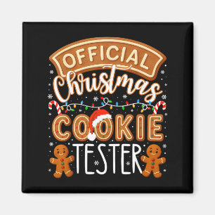 Christmas Cookie Tester Taster Funny Family Baking Magnet