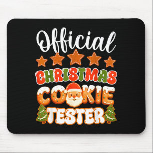 Christmas Cookie Tester Taster Funny Family Baking Mouse Pad