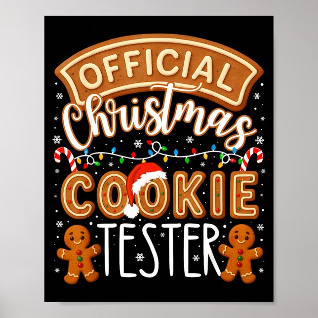 Christmas Cookie Tester Taster Funny Family Baking Poster (Front)