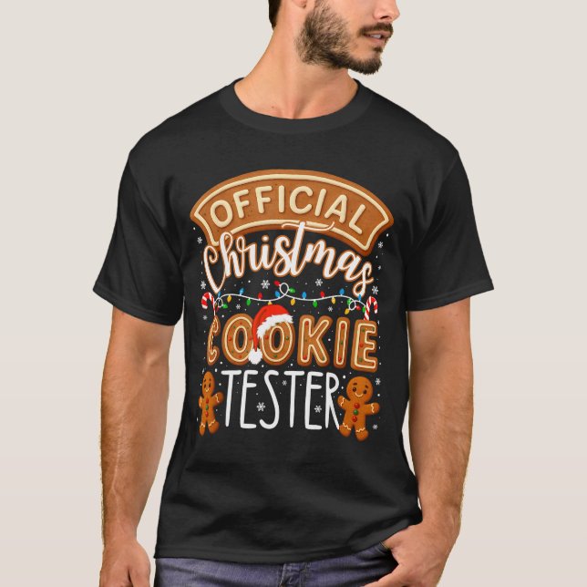 Christmas Cookie Tester Taster Funny Family Baking T-Shirt (Front)