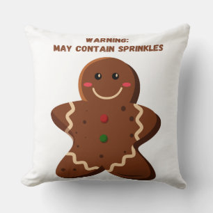 Christmas cookie throw pillow