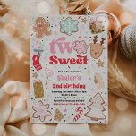 Christmas Cookie Two Sweet 2nd Birthday Party Invitation<br><div class="desc">Christmas Cookie Two Sweet 2nd Birthday Party Invitation</div>