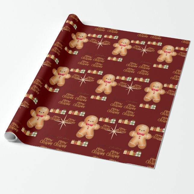 Christmas cookie wrapping paper (Unrolled)