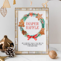 Christmas Cookie Wreath Baby Shower Diaper Raffle