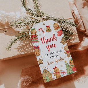 Christmas Cookies 1st Birthday Party Gift Tags
