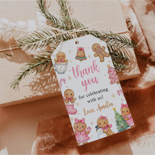 Christmas Cookies 1st Birthday Party Gift Tags