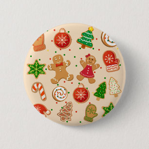  Christmas Cookies 2 Inch Round Button