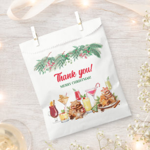 Christmas Cookies and Cocktails Holiday Party Favour Bag