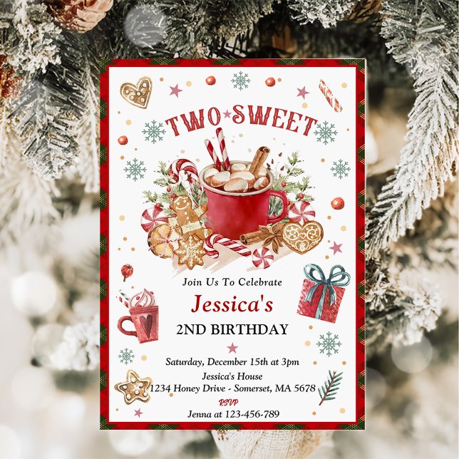  Christmas Cookies and Cocoa 2ND Birthday Party Invitation (Creator Uploaded)