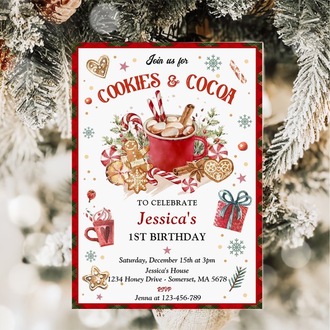  Christmas Cookies and Cocoa Birthday Invitation (Creator Uploaded)