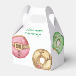 Christmas cookies and donuts baby shower favor box