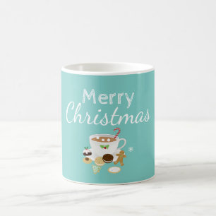 Christmas cookies and hot chocolate holiday coffee mug