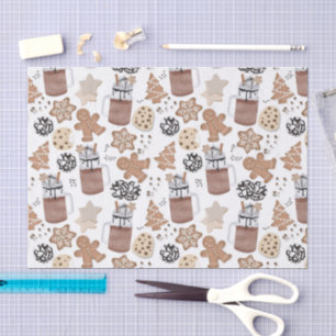 Christmas Cookies and Hot Cocoa Holiday Baking Tissue Paper
