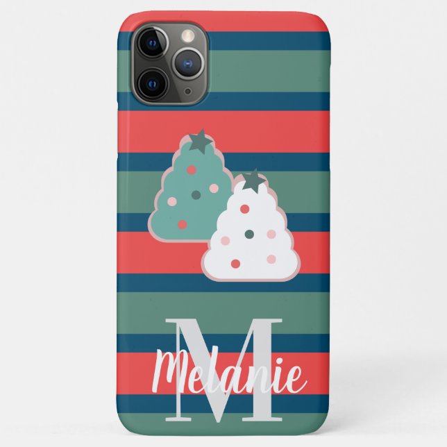 Christmas Cookies and Stripes Holiday Case-Mate iPhone Case (Back)
