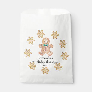 Christmas cookies baby shower favour bag