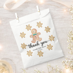 Christmas cookies baby shower thank you favour bag