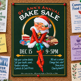 Christmas Cookies Bake Sale Food Market Event Flyer