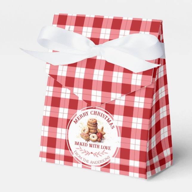 Christmas Cookies Baked With Love Favor Box (Front Side)