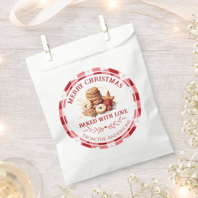 Christmas Cookies Baked With Love Favour Bags (Clipped)
