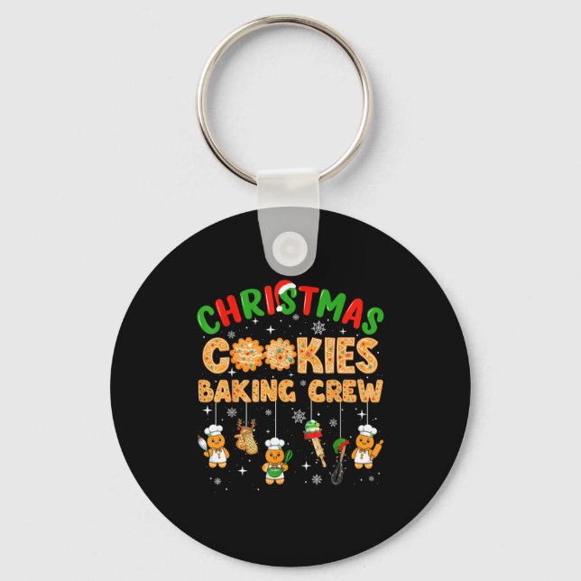 Christmas Cookies Baking Crew Funny Cookie Family  Keychain (Front)
