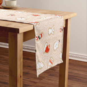 Christmas Cookies Baking Holidays Festive Winter Short Table Runner