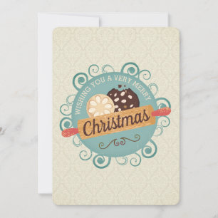 Christmas cookies baking personalized holiday card