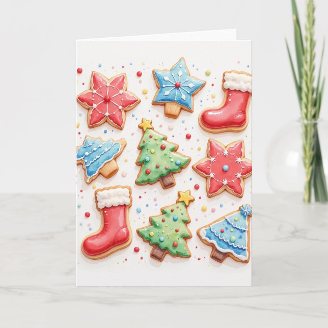 Christmas Cookies Blank Holiday Greeting Card (Front)
