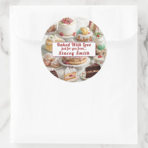 Christmas Cookies Cakes Pies Treats Classic Round Sticker