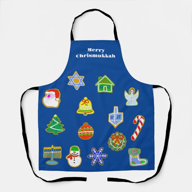 Christmas Cookies Chrismukkah Apron (Front)