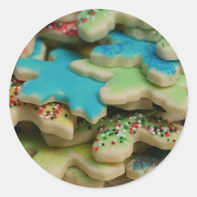Christmas Cookies Classic Round Sticker (Front)