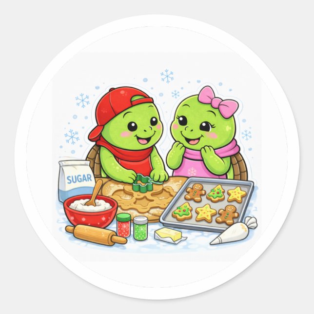 Christmas Cookies Classic Round Sticker (Front)