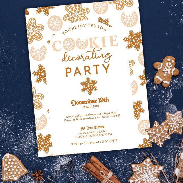 Christmas Cookies Decorating Holiday Party Postcard (Creator Uploaded)