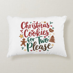 Christmas Cookies For Two Please Pregnancy Xmas Accent Pillow