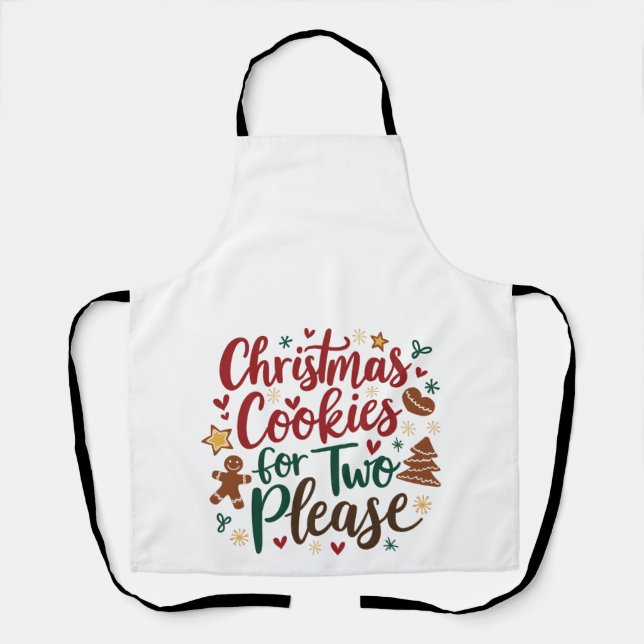 Christmas Cookies For Two Please Pregnancy  Xmas   Apron (Front)