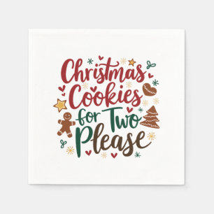 Christmas Cookies For Two Please Pregnancy  Xmas   Napkin
