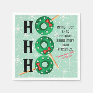 Christmas Cookies Funny Ho Ho Ho  Holiday Napkins
