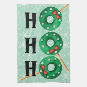 Christmas Cookies Funny Ho Ho Ho Snowflake Dish  Kitchen Towel