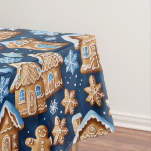 Christmas cookies ginger breadman Winter holiday   Tablecloth