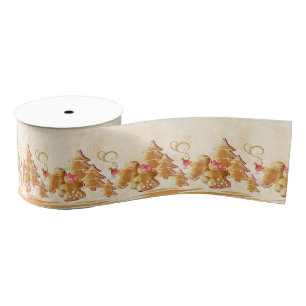 Christmas cookies & gingerbread grosgrain ribbon