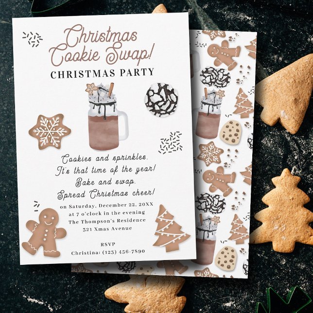 Christmas Cookies Holiday Baking Cookie Swap Invitation (Christmas Cookies Holiday Baking Cookie Swap Invitation)
