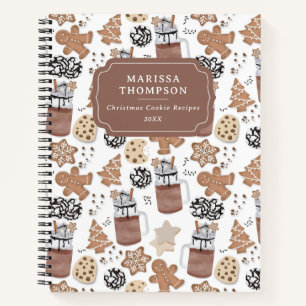 Christmas Cookies Holiday Baking Recipe Cookbook Notebook