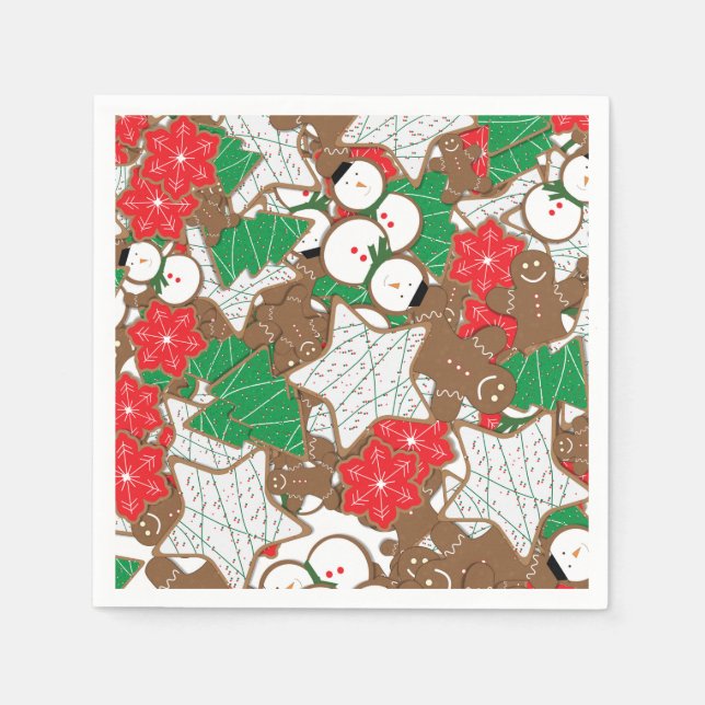 Christmas Cookies Holiday Party Napkins (Front)