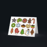 Christmas Cookies Holiday Tree Snowman Sand Tart<br><div class="desc">Created from a series of original marker illustrations, these one-of-a-kind holiday cards feature an assortment of fresh-baked Christmas cookies, including sand tarts, frosted sugar cookies, peanut butter cookies, holly wreaths, and other cookie treats. Matching stickers also available. Don't see what you're looking for? Need help with customization? Contact Rebecca to...</div>