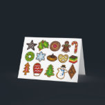 Christmas Cookies Holiday Tree Snowman Sand Tart<br><div class="desc">Created from a series of original marker illustrations, these one-of-a-kind holiday cards feature an assortment of fresh-baked Christmas cookies, including sand tarts, frosted sugar cookies, peanut butter cookies, holly wreaths, and other cookie treats. Matching stickers also available. Don't see what you're looking for? Need help with customization? Contact Rebecca to...</div>