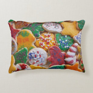Christmas Cookies I Colourful Holiday Baking Accent Pillow
