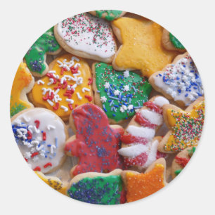 Christmas Cookies I Colourful Holiday Baking Classic Round Sticker
