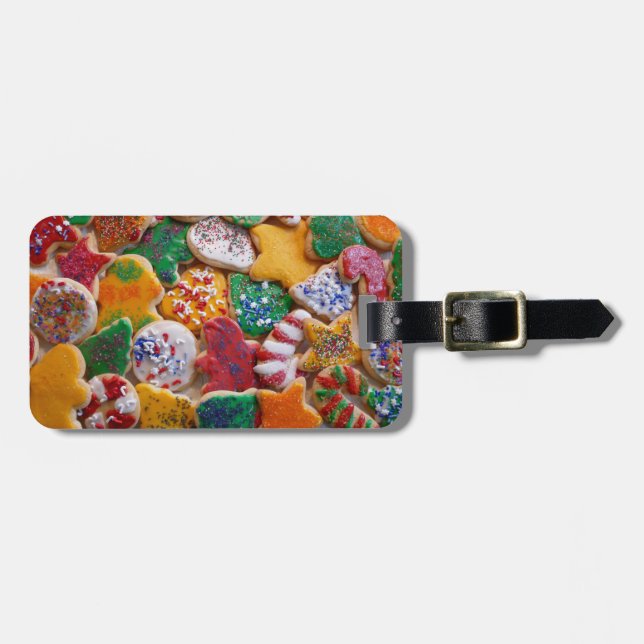 Christmas Cookies I Colourful Holiday Baking Luggage Tag (Front Horizontal)