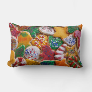 Christmas Cookies I Colourful Holiday Baking Lumbar Pillow