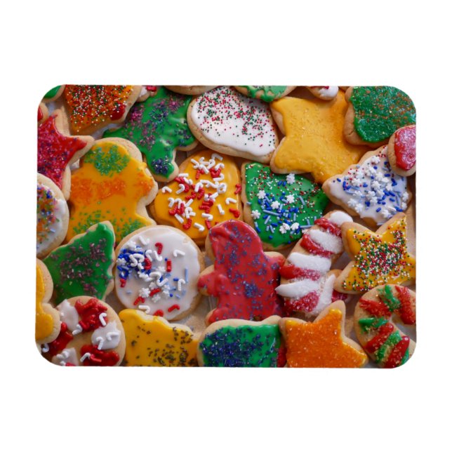 Christmas Cookies I Colourful Holiday Baking Magnet (Horizontal)