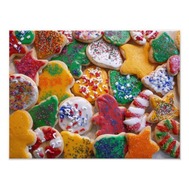 Christmas Cookies I Colourful Holiday Baking Photo Print (Front)